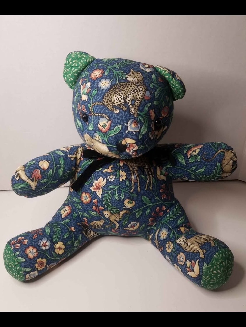 Vera Bradley Blue Floral & Woodland Print Plush Limited Edition "Noah"